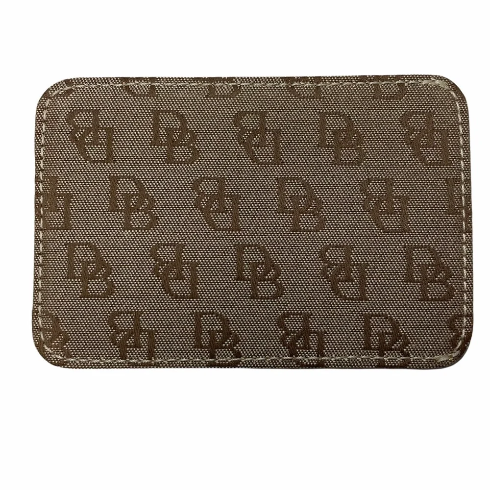 Dooney & Bourke Buckle Satchel Tote Bag Purse ID Card DB Signature Leather Trim - Picture 12 of 13